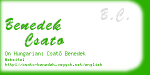 benedek csato business card