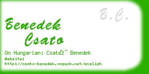 benedek csato business card